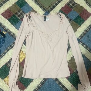 Elegant Pink Divided H&M Long Sleeve Top
